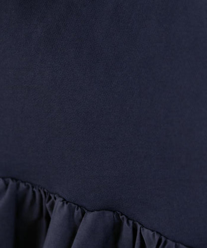 水洗工藝荷葉邊長袖上衣