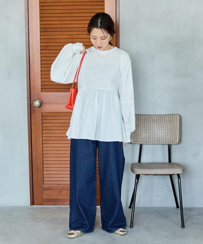 拼接布帛拼接層疊設計套頭衫