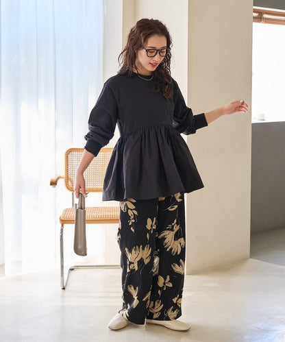 拼接布帛拼接層疊設計套頭衫