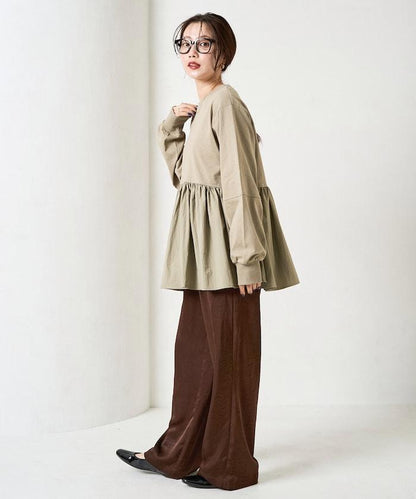 拼接布帛拼接層疊設計套頭衫