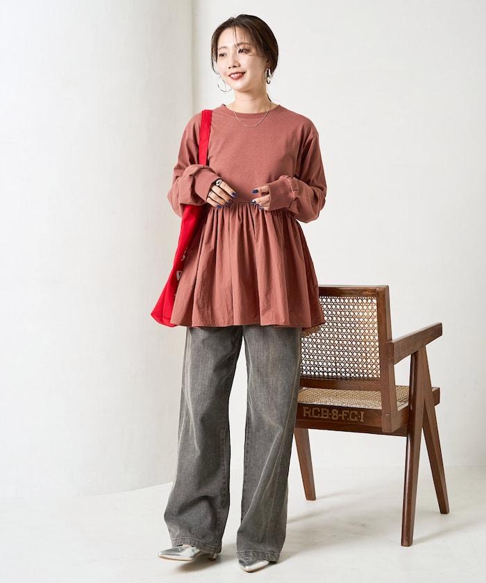 拼接布帛拼接層疊設計套頭衫