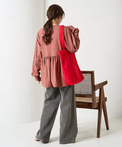 拼接布帛拼接層疊設計套頭衫