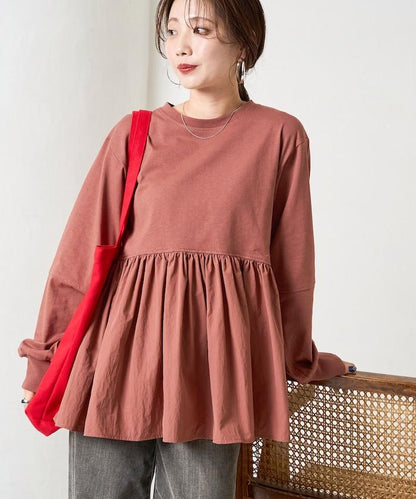 拼接布帛拼接層疊設計套頭衫