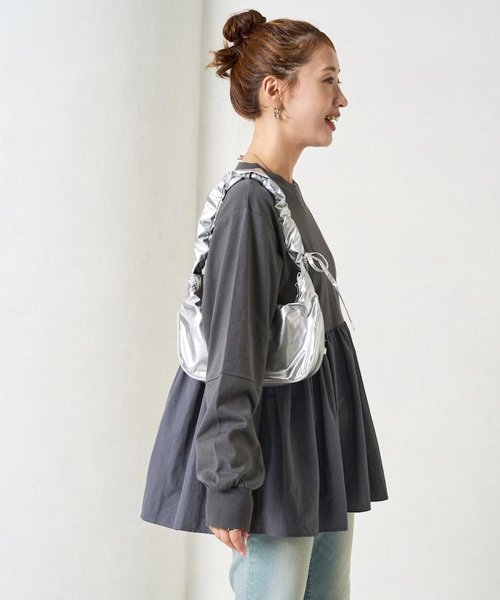 拼接布帛拼接層疊設計套頭衫