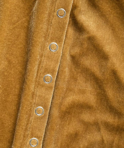 天鵝絨紐扣開衫