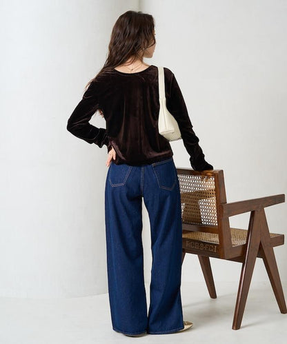 天鵝絨紐扣開衫