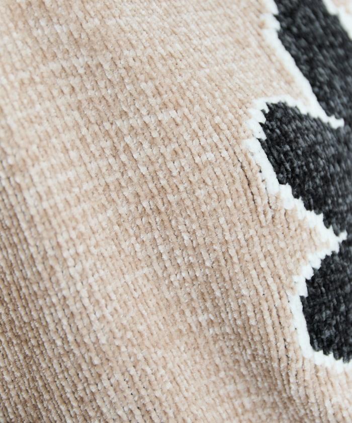 花卉絨球針織套頭衫