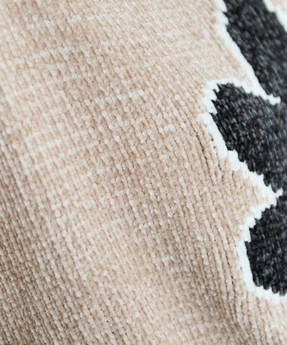 花卉絨球針織套頭衫