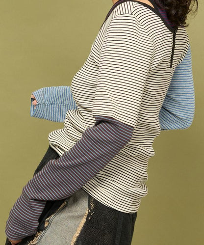 Healthknit 細條紋背心T恤套裝