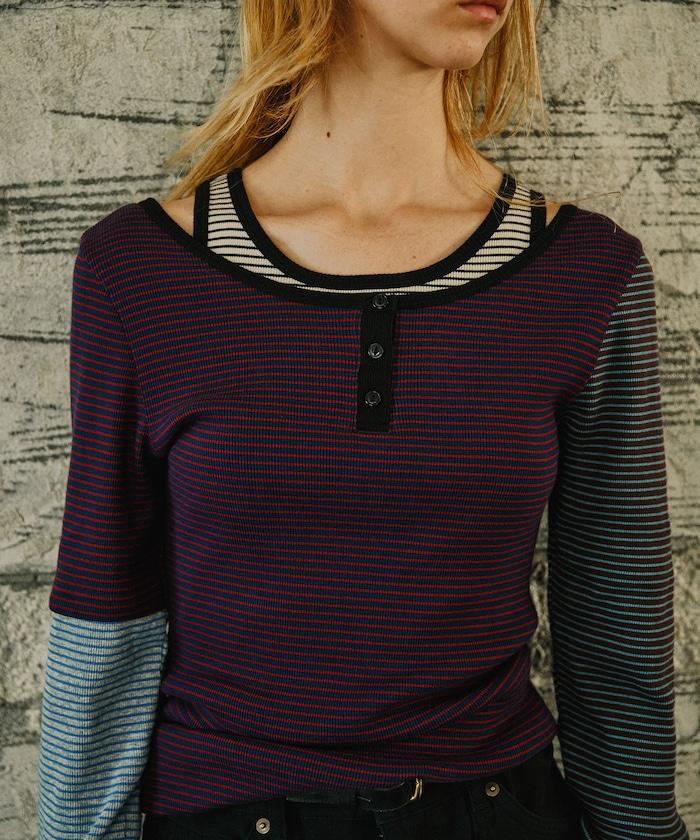 Healthknit 細條紋背心T恤套裝