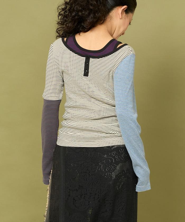 Healthknit 細條紋背心T恤套裝