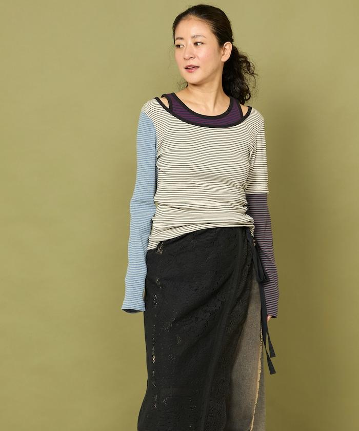 Healthknit 細條紋背心T恤套裝