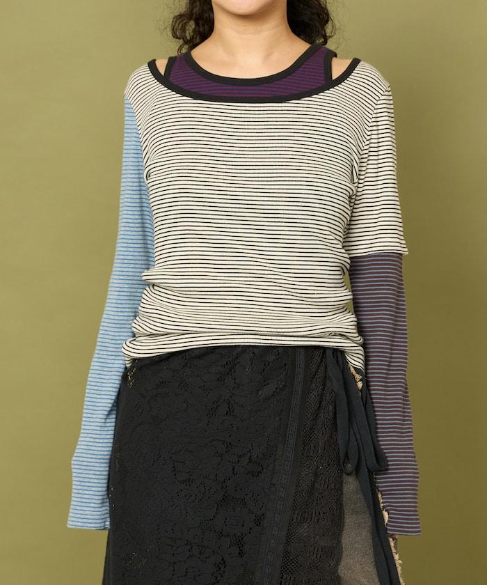 Healthknit 細條紋背心T恤套裝