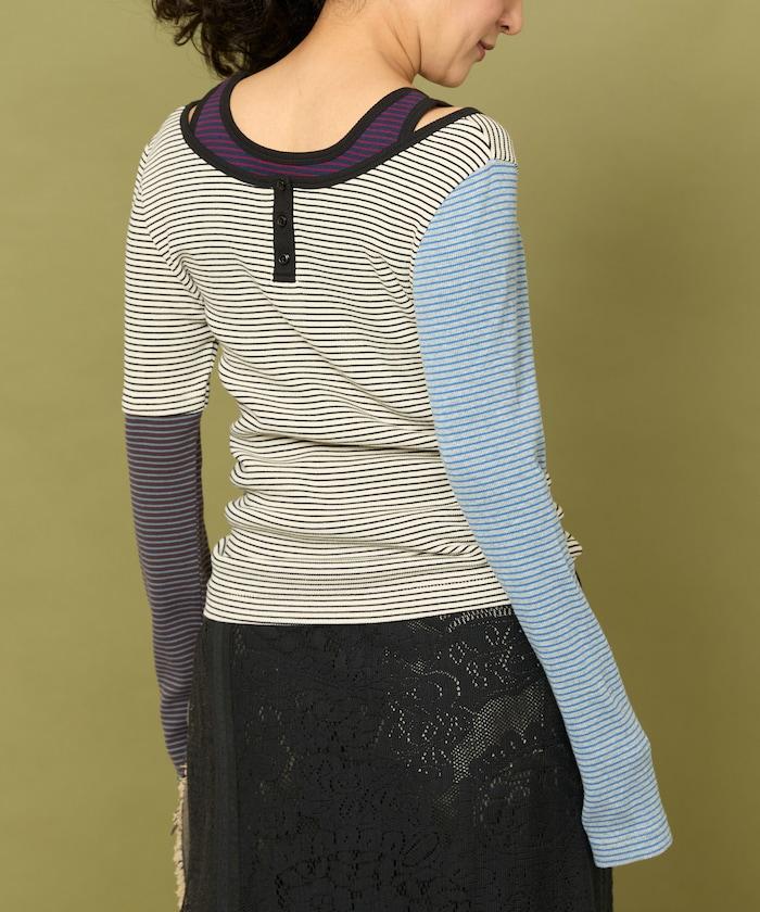 Healthknit 細條紋背心T恤套裝