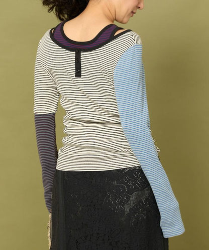 Healthknit 細條紋背心T恤套裝