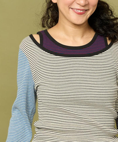 Healthknit 細條紋背心T恤套裝