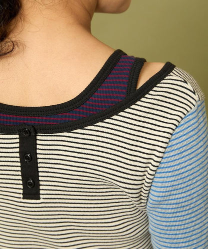 Healthknit 細條紋背心T恤套裝