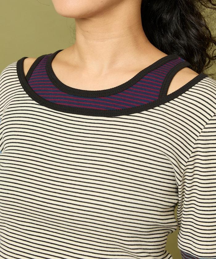 Healthknit 細條紋背心T恤套裝