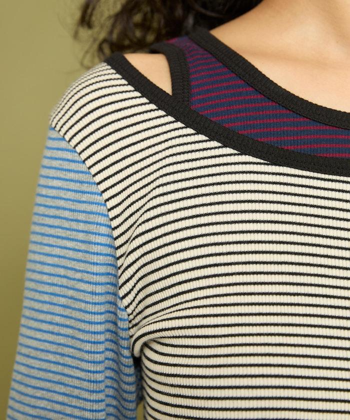 Healthknit 細條紋背心T恤套裝