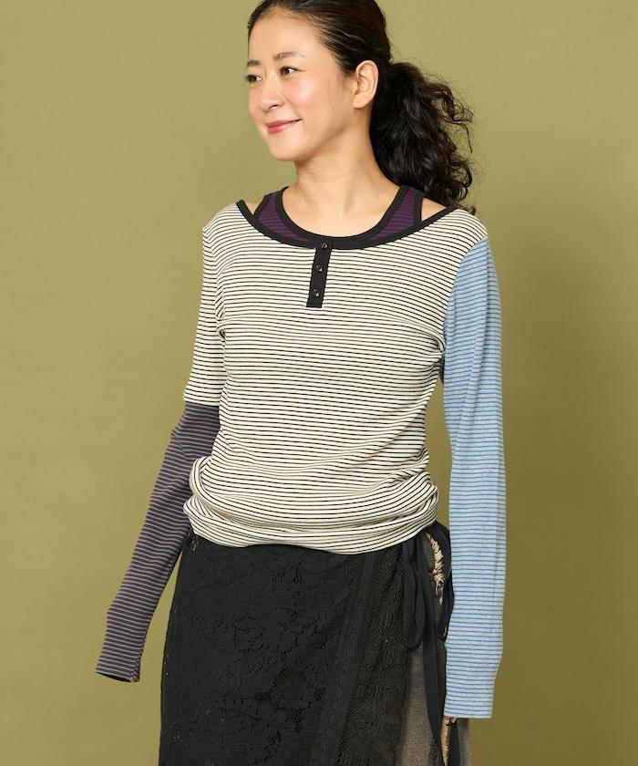 Healthknit 細條紋背心T恤套裝