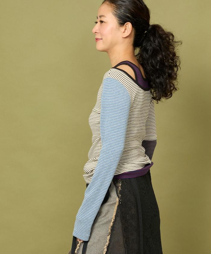 Healthknit 細條紋背心T恤套裝