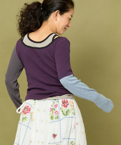 Healthknit 細條紋背心T恤套裝