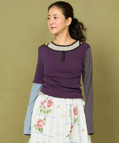 Healthknit 細條紋背心T恤套裝