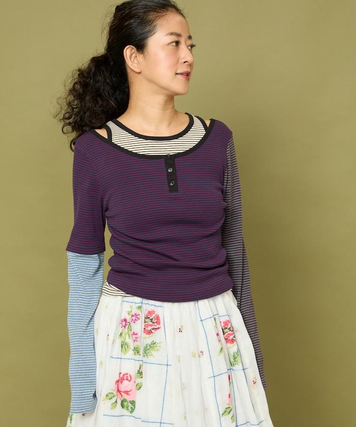 Healthknit 細條紋背心T恤套裝