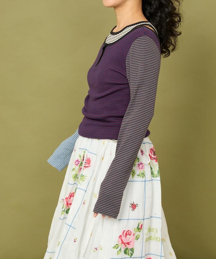 Healthknit 細條紋背心T恤套裝