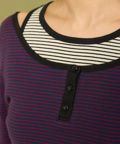 Healthknit 細條紋背心T恤套裝