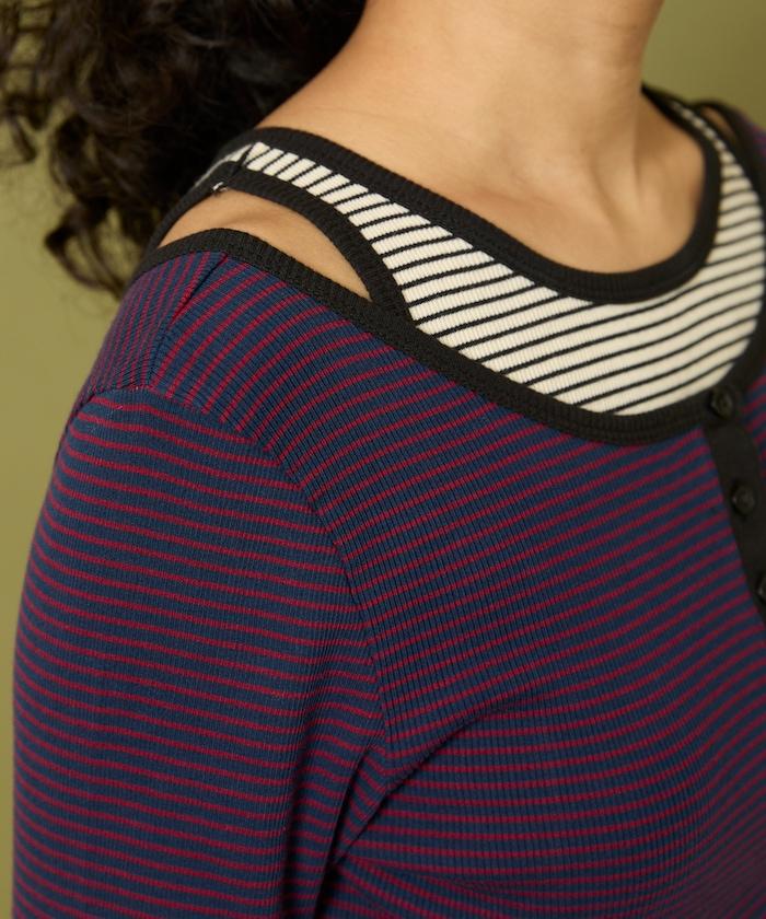 Healthknit 細條紋背心T恤套裝