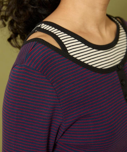 Healthknit 細條紋背心T恤套裝