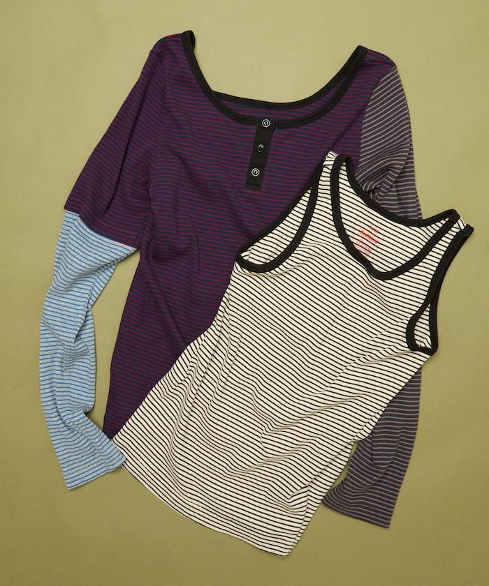 Healthknit 細條紋背心T恤套裝