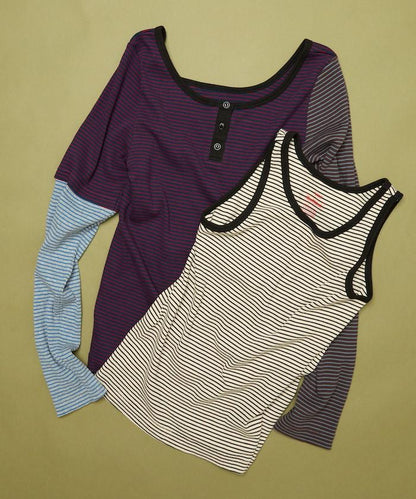 Healthknit 細條紋背心T恤套裝