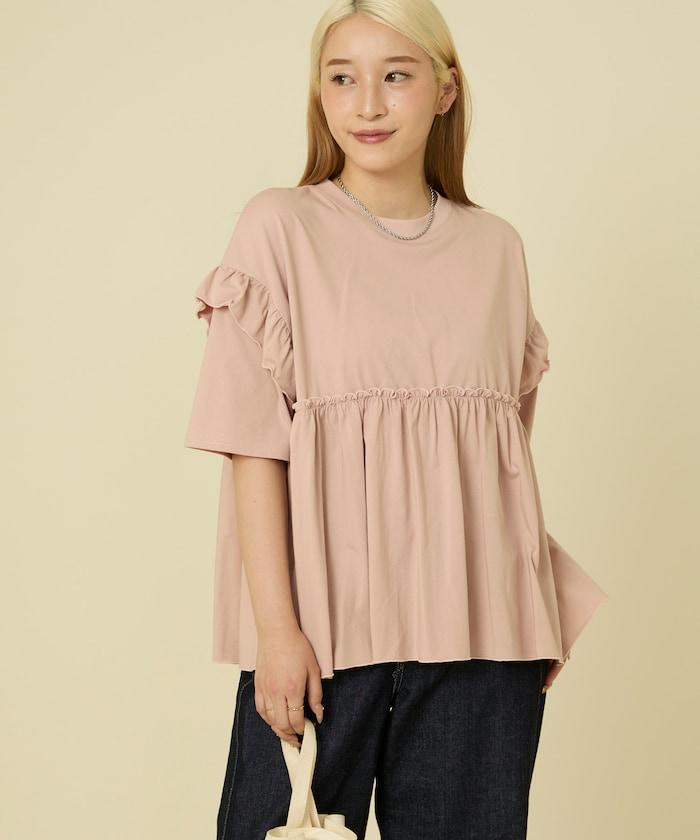 <UVカット＞多功能七分袖荷葉邊T恤