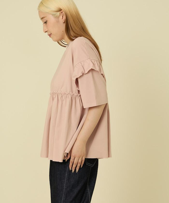 <UVカット＞多功能七分袖荷葉邊T恤