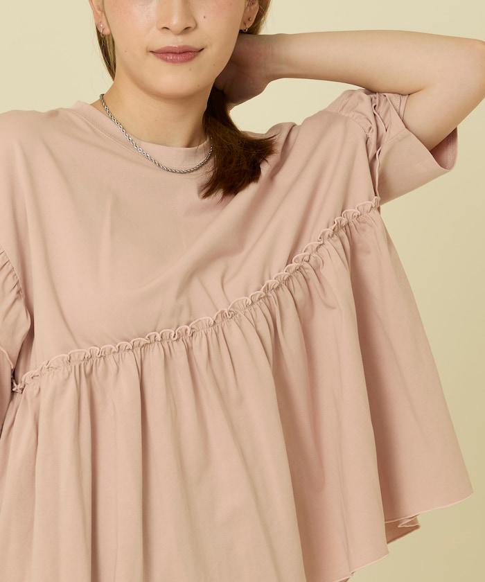 <UVカット＞多功能七分袖荷葉邊T恤