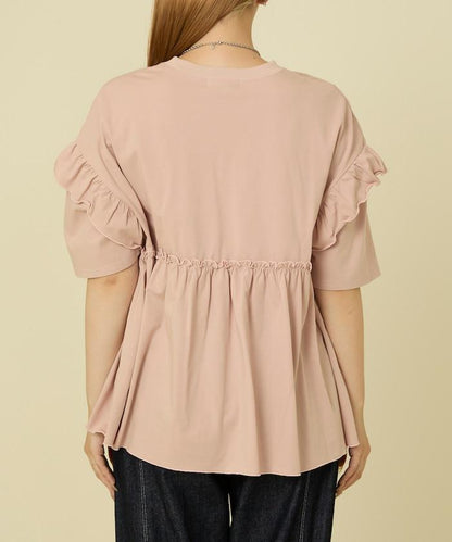 <UVカット＞多功能七分袖荷葉邊T恤