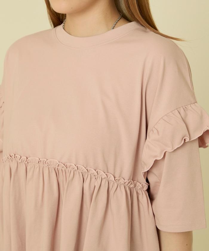 <UVカット＞多功能七分袖荷葉邊T恤