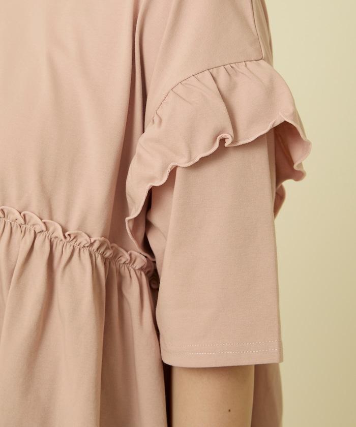 <UVカット＞多功能七分袖荷葉邊T恤