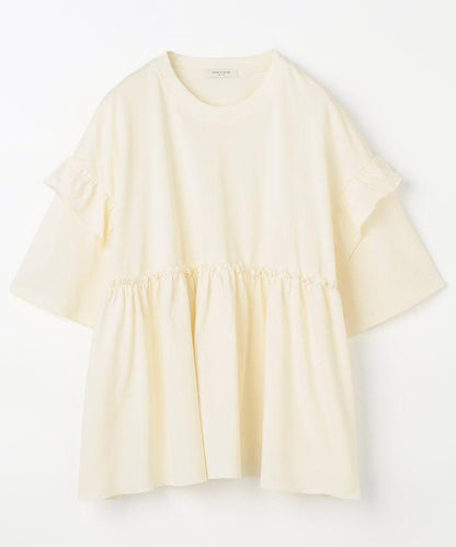 <UVカット＞多功能七分袖荷葉邊T恤