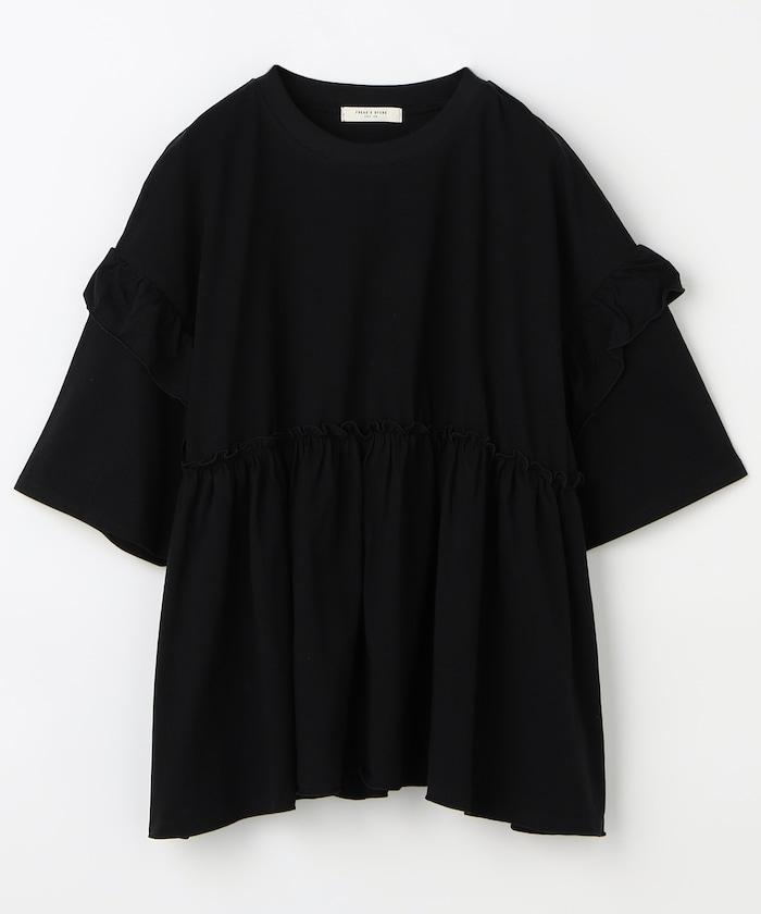 <UVカット＞多功能七分袖荷葉邊T恤