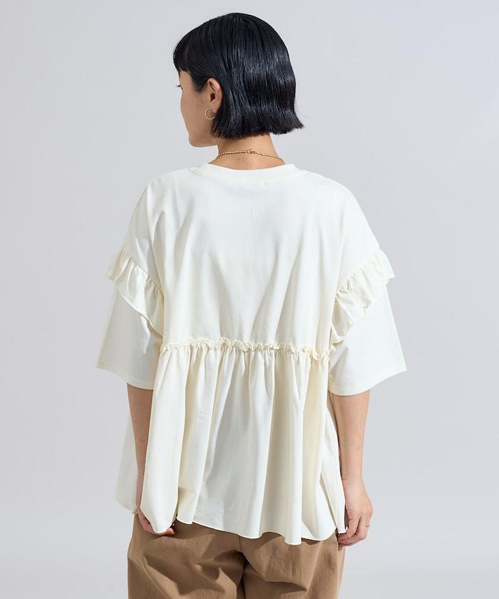 <UVカット＞多功能七分袖荷葉邊T恤