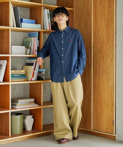 特別單點刺繡牛仔襯衫