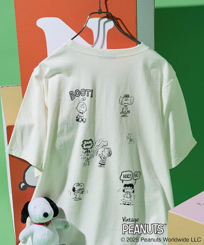 《PEANUTS》復古藝術印花T恤