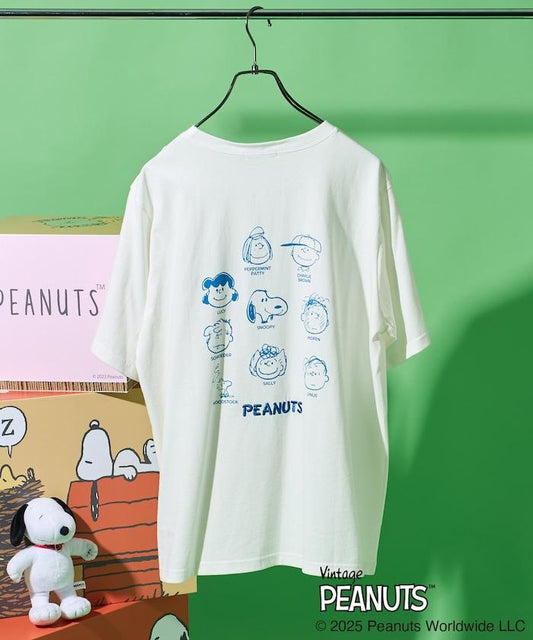 《PEANUTS》 朋友系列標誌刺繡印花T恤