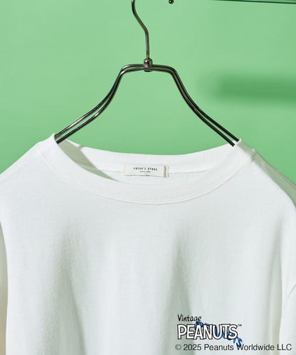 《PEANUTS》 朋友系列標誌刺繡印花T恤