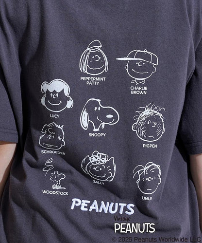 《PEANUTS》 朋友系列標誌刺繡印花T恤