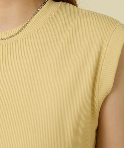 彩色羅紋無袖T恤