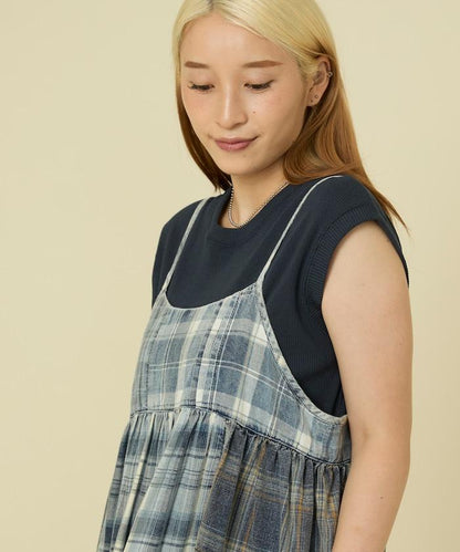 彩色羅紋無袖T恤